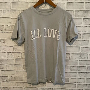 Women's ALL LOVE gray Tee Small